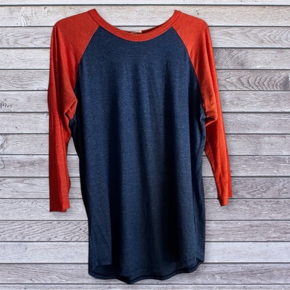 LuLaRoe Tops - LuLaRoe Coral and Blue Top medium
